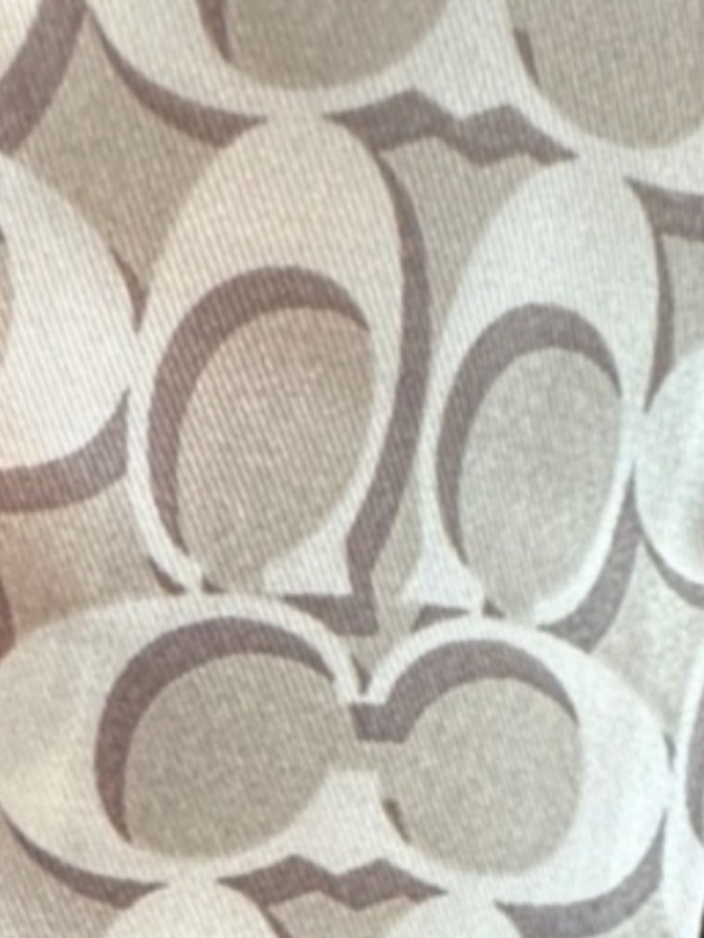 Coach signature print silk skinny scarf in bone - Picture 6 of 8